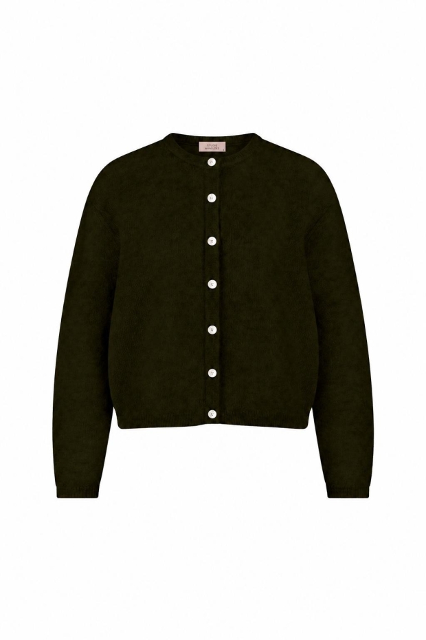 Studio Anneloes Bibi cardigan 14411 7100 moss green