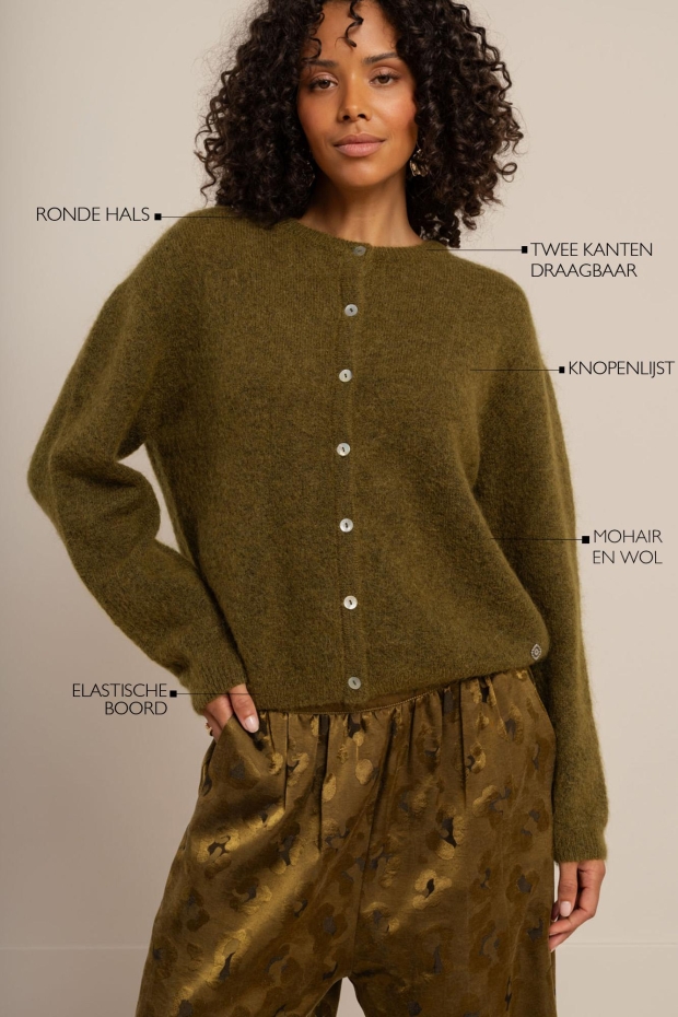 Studio Anneloes Bibi cardigan 14411 4200 olive