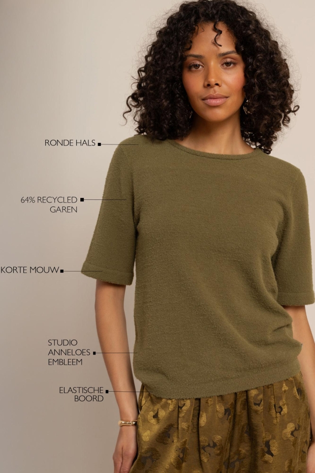 Studio Anneloes Felica pullover 14413 4200 olive