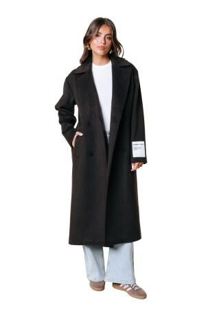 Colourful Rebel Colourful Rebel zania double breasted wool long coat wo117242 Winterjassen 750 brown