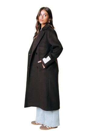 Colourful Rebel Colourful Rebel zania double breasted wool long coat wo117242 Winterjassen 750 brown