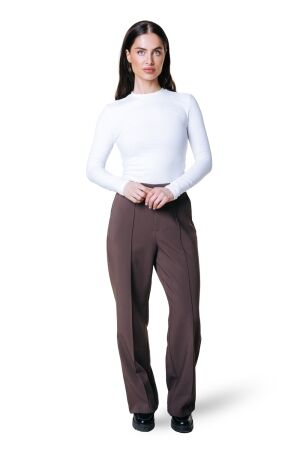 Colourful Rebel Colourful Rebel rus uni pintuck straight pants wp118021 Broek 750 brown