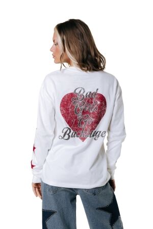 Colourful Rebel Colourful Rebel backstage longsleeve tee wt118324 T-shirt Lange mouw 110 white