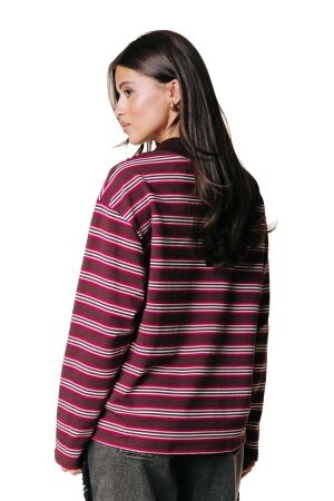 Colourful Rebel Colourful Rebel sport collar longsleeve ws418356 T-shirt Lange mouw 600 red