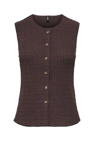 ONLY Gilet Donna Onlannasofia Life SL – Maglia Strutturata, Scollo A V, Senza Maniche, Taglio Normale