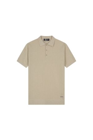 Malelions Malelions bouclé polo mmb30026035 Poloshirts light taupe Light Taupe