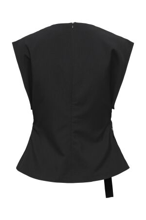 Only Only onlterra s/l belt top wvn sud Tops en Singlets black