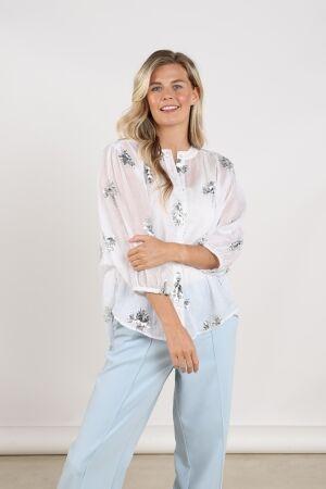 Nukus Nukus lynn blouse paillet nks02175 Blouse 208 offwhite/silver