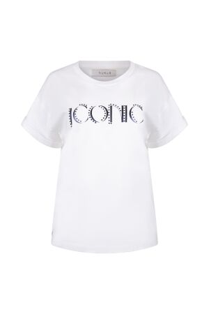 Nukus Nukus reese shirt iconic nks04025 T-shirt Korte mouw 219 offwhite/navy