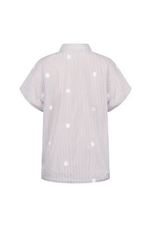 Nukus Nukus danique blouse stripe nks02256 Blouse 316 sand/cloudy