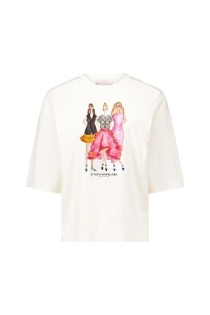 Studio Anneloes Studio Anneloes fiore anniversary round neck t-shirt 14174 T-shirt Korte mouw 1700 ecru