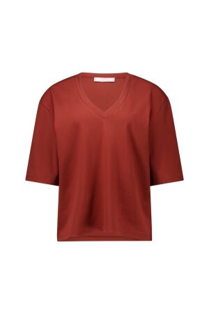 Studio Anneloes Studio Anneloes fiore vneck t-shirt 14059 T-shirt Korte mouw 3301 rust