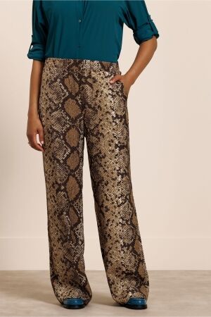 Studio Anneloes Studio Anneloes mienke snake trousers 14055 Broek 8487 camel/espresso