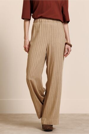 Studio Anneloes Studio Anneloes devine stripe trousers 14057 Broek 8490 camel/black