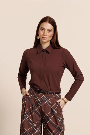 Studio Anneloes Studio Anneloes poppy blind shirt 14078 Blouse 8600 chestnut