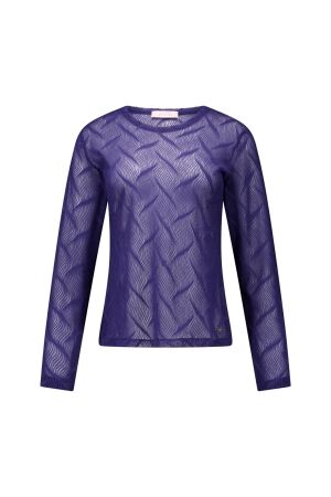 Studio Anneloes Studio Anneloes reagan lace top 14089 T-shirt Lange mouw 6502 ink blue