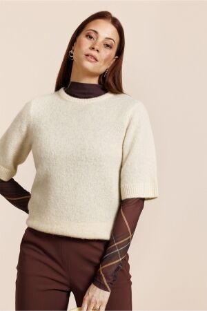 Studio Anneloes Studio Anneloes jessy pullover 14151 Trui korte mouw 1500 soft banana