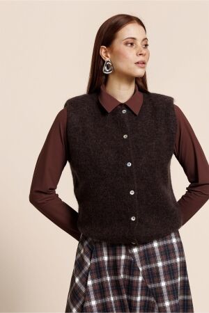 Studio Anneloes Studio Anneloes bibi sls cardigan 14106 Gilets 8700 espresso