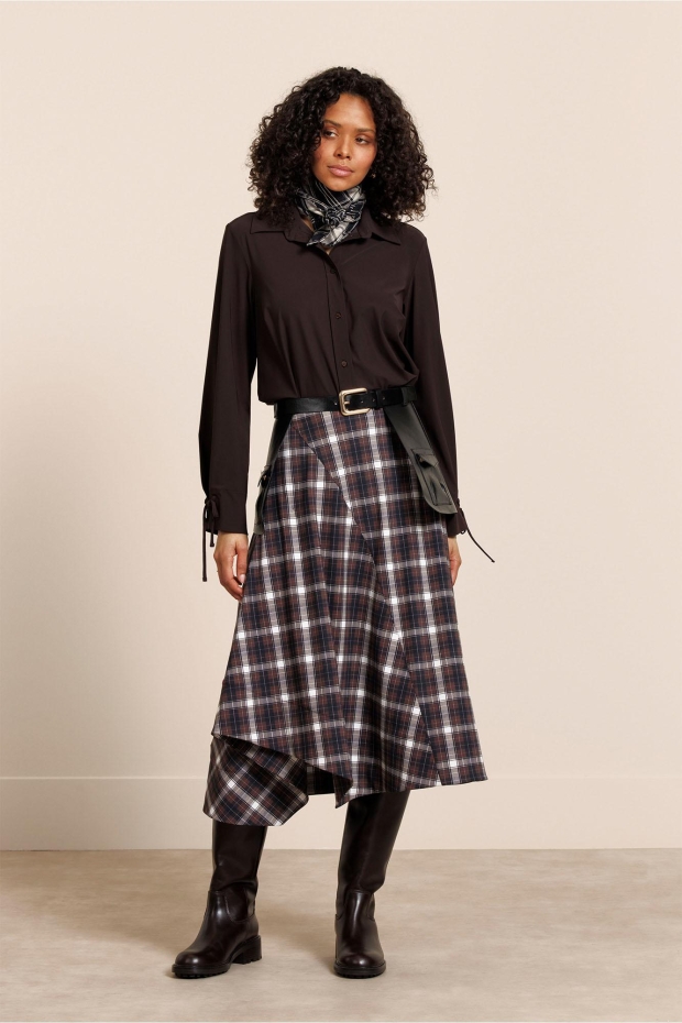 Studio Anneloes Bernie blouse 14114 8700 espresso