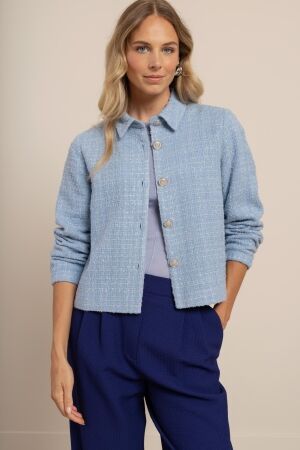 Studio Anneloes Studio Anneloes vieve tweed jacket 14131 Jackets 6000 sky blue