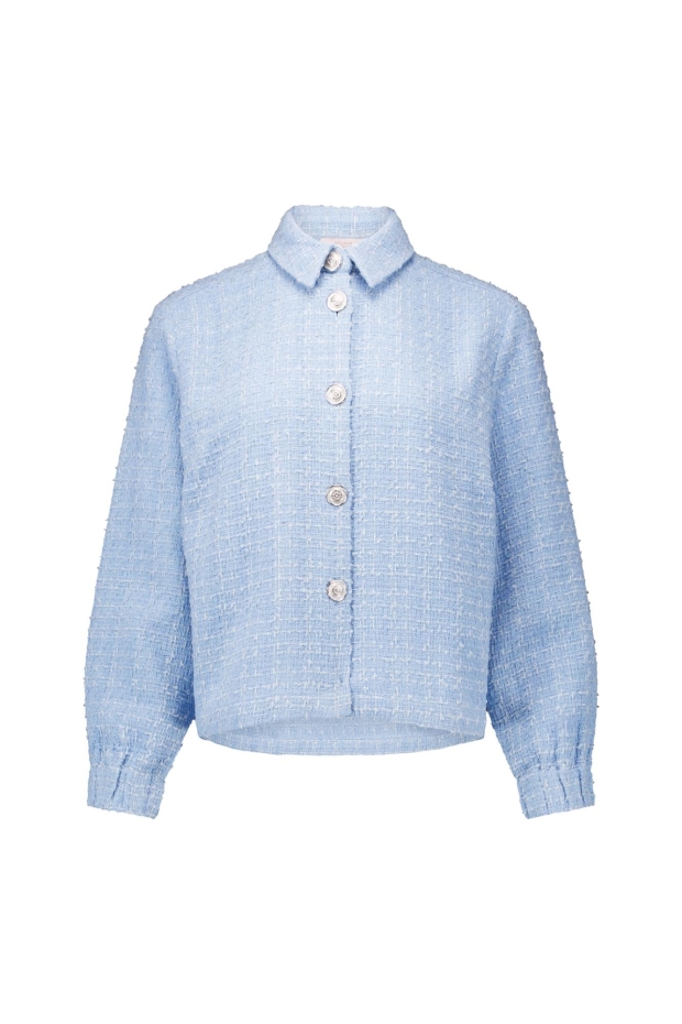 Studio Anneloes Vieve tweed jacket 14131 6000 sky blue