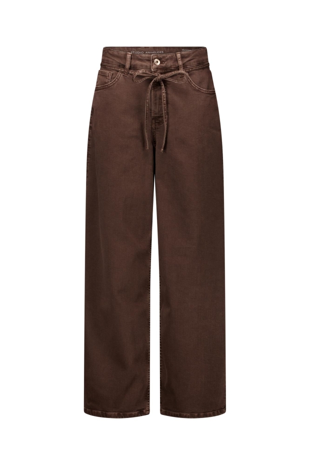 Studio Anneloes Babet denim trousers 14138 8700 espresso