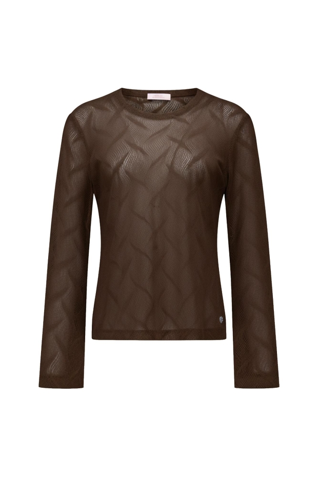 Studio Anneloes Reagan flaire lace top 14111 8700 espresso