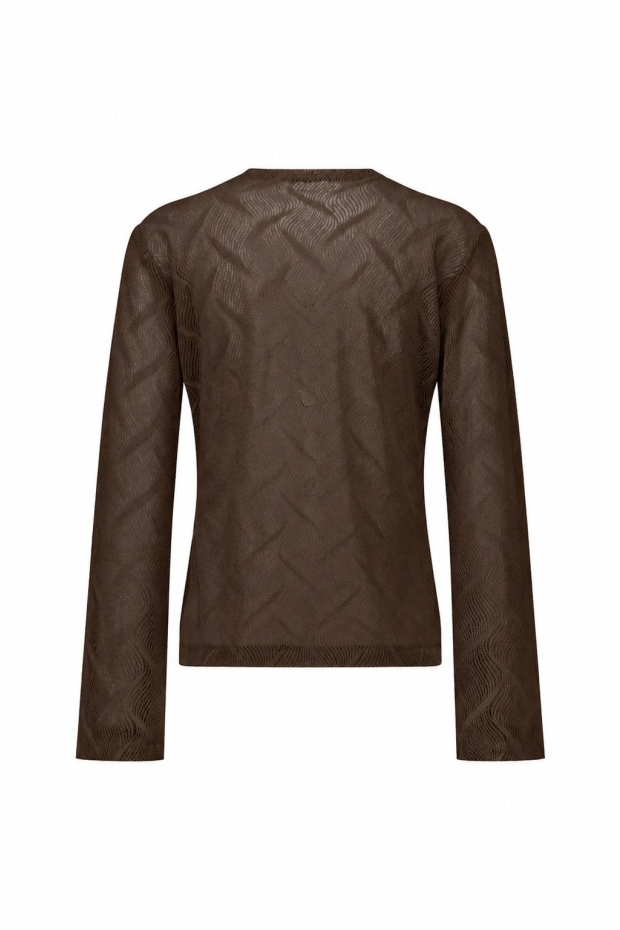 Studio Anneloes Reagan flaire lace top 14111 8700 espresso