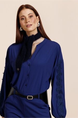 Studio Anneloes Studio Anneloes merle lace blouse 14098 Blouse 6502 ink blue