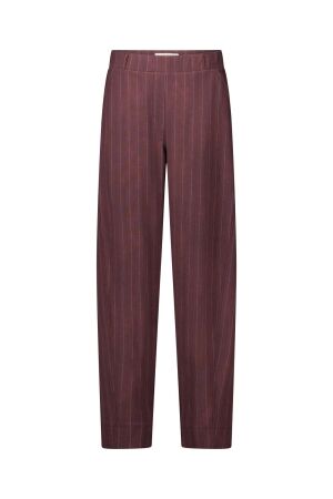 Studio Anneloes Studio Anneloes marlise stripe trousers 14100 Broek 8687 chestnut/espresso