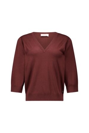 Studio Anneloes Studio Anneloes truida 3/4 pullover 14159 Trui korte mouw 8700 espresso
