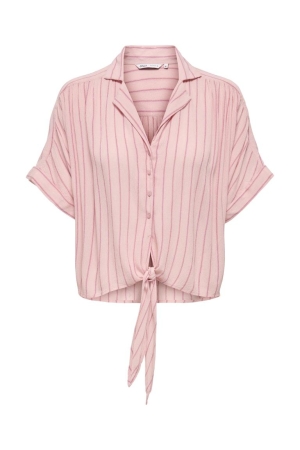 Only Only onlpaula life s/s tie shirt wvn noos Blouse romance rose