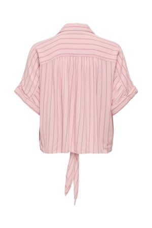 Only Only onlpaula life s/s tie shirt wvn noos Blouse romance rose