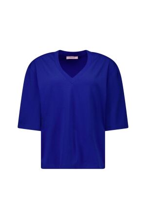 Studio Anneloes Studio Anneloes fiore vneck t-shirt 13764 T-shirt Korte mouw 7301 electric blue