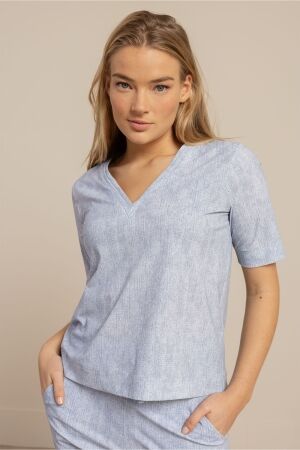 Studio Anneloes Studio Anneloes inge denim travel tee 13718 T-shirt Korte mouw 6700 denim light