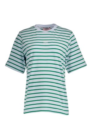 Studio Anneloes Studio Anneloes stripe studio floor t-shirt 13778 T-shirt Korte mouw 6672 light blue/grass green