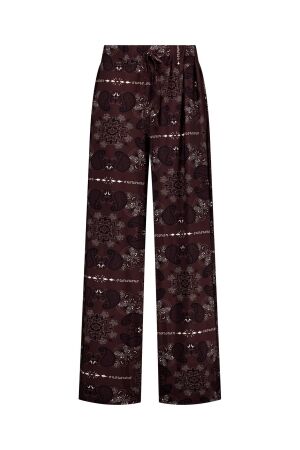 Studio Anneloes Studio Anneloes grace paisley trousers 13746 Broek 8714 espresso/kit