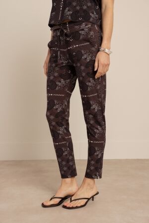 Studio Anneloes Studio Anneloes startup paisley trousers 13750 Broek 8714 espresso/kit