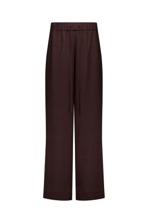Studio Anneloes Studio Anneloes grace linen trousers 13755 Broek 8700 espresso