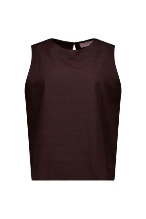 Studio Anneloes Studio Anneloes gilian linen top 13756 Tops en Singlets 8700 espresso