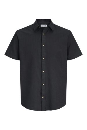 Jack & Jones Jack & Jones jjesummer linen blend shirt s/s sn 12289160 Overhemd black