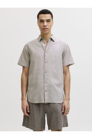 Jack & Jones Jack & Jones jjesummer linen blend shirt s/s sn 12289160 Overhemd string