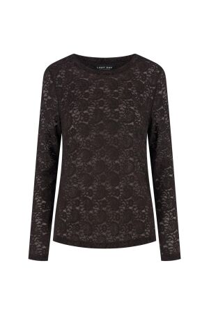 LADY DAY LADY DAY joss paisley  l21.201.3570 T-shirt Lange mouw dark brown