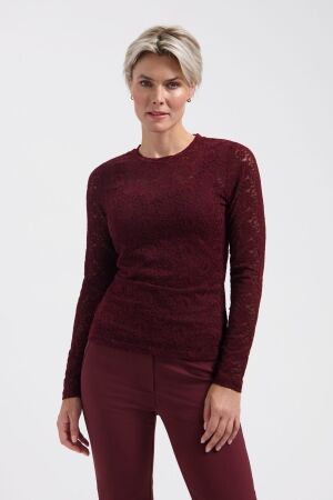 LADY DAY LADY DAY joss paisley l21.201.3570 T-shirt Lange mouw wine