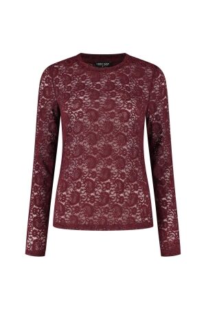 LADY DAY LADY DAY joss paisley  l21.201.3570 T-shirt Lange mouw wine