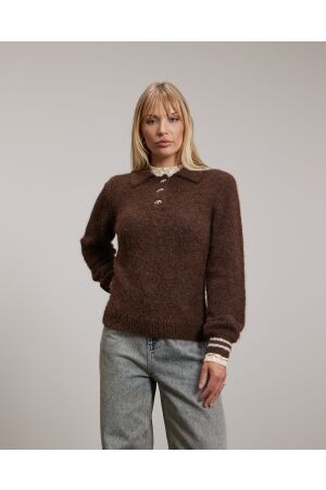 Pink Noir Pink Noir aliyah polo pn22243239 Poloshirts 211 coffee quartz