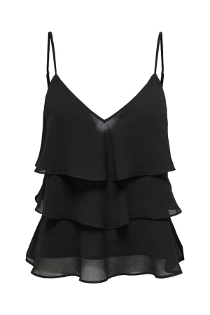 Only Only onllinn life flounce singlet wvn noos Tops en Singlets black