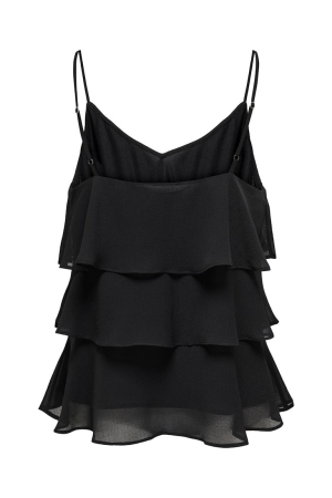 Only Only onllinn life flounce singlet wvn noos Tops en Singlets black