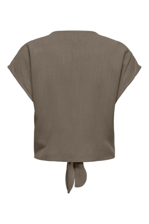 Only Only onlsiesta ss knot lin bl shirt pnt noos T-shirts walnut
