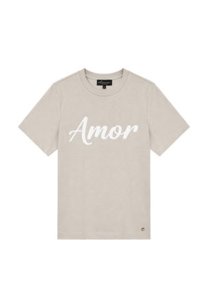 Elvira Casuals Elvira Casuals t-shirt amor e3 26-005 T-shirt Korte mouw 44 sand